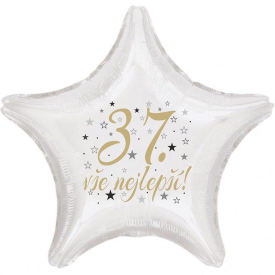 37. narozeniny balónek hvězda