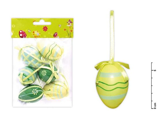 vajíčka plast 6cm/6ks mix S150087/G 2221125