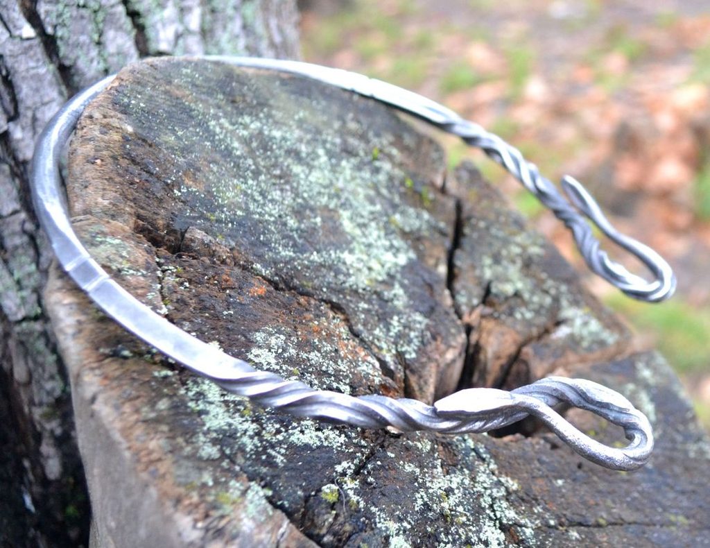 SNAKE, hand forged torc Forged jewelry Jewellery Wulflund