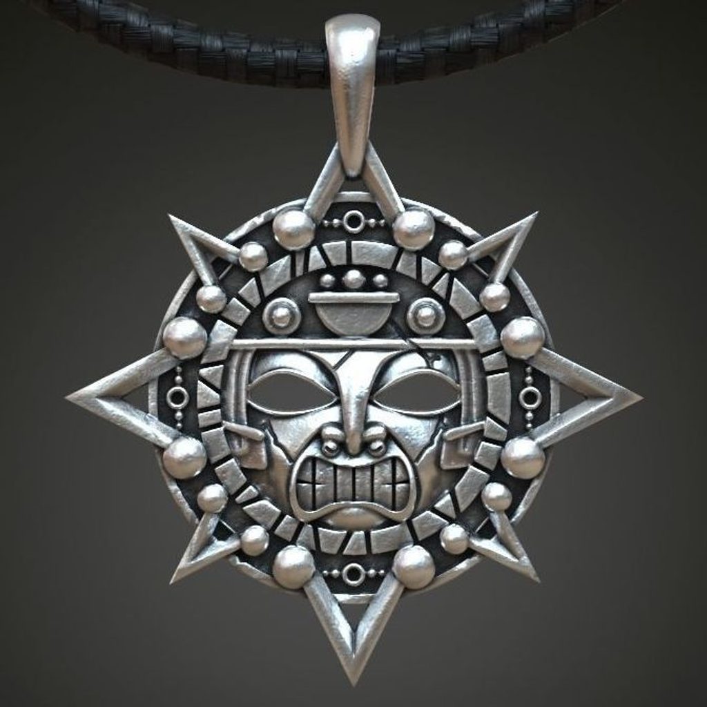 Aztec silver pendant discount