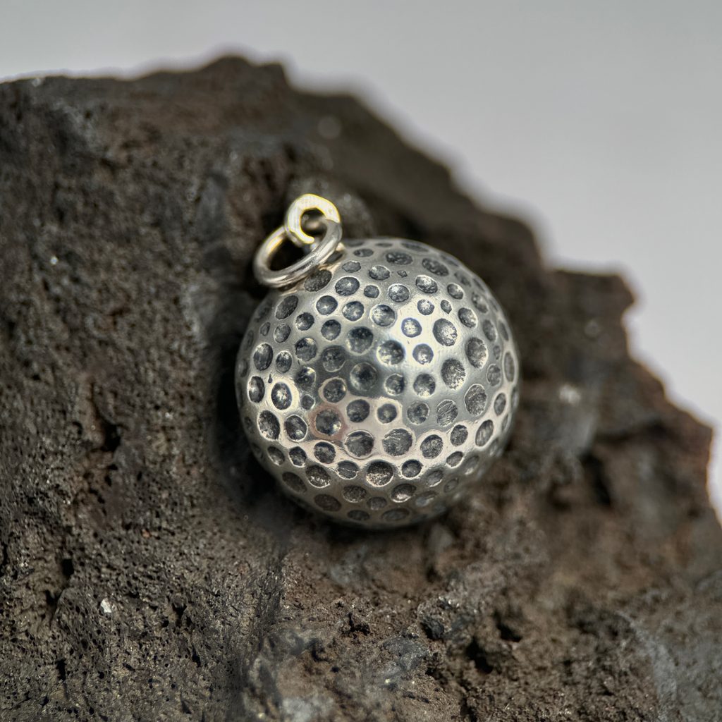 Golf Ball, Silver Pendant Drakkaria pendants Silver