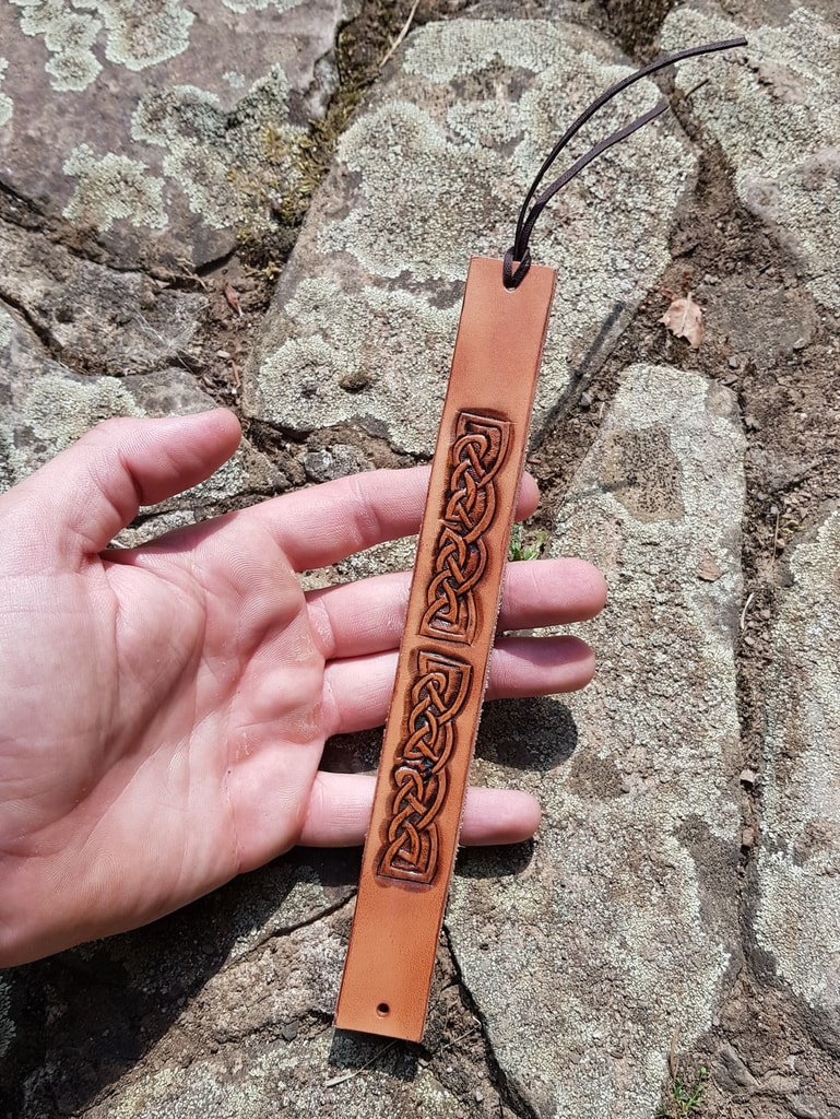 Carved Leather Bracelet