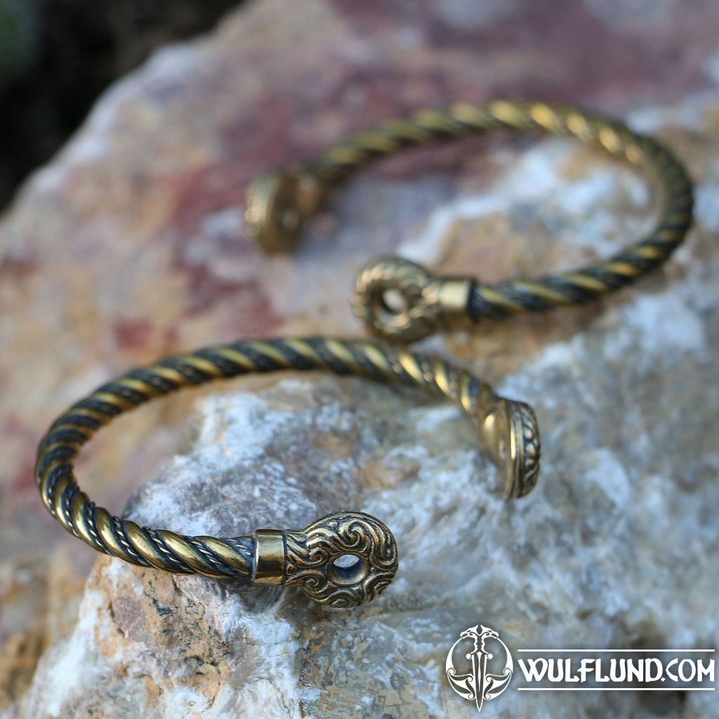 GALLIA, Celtic Bracelet of Rix, brass Viking, Slavic, Celtic
