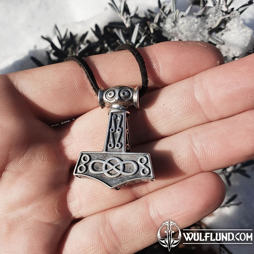 historically made silver Thors hammer mjolnir pendant
