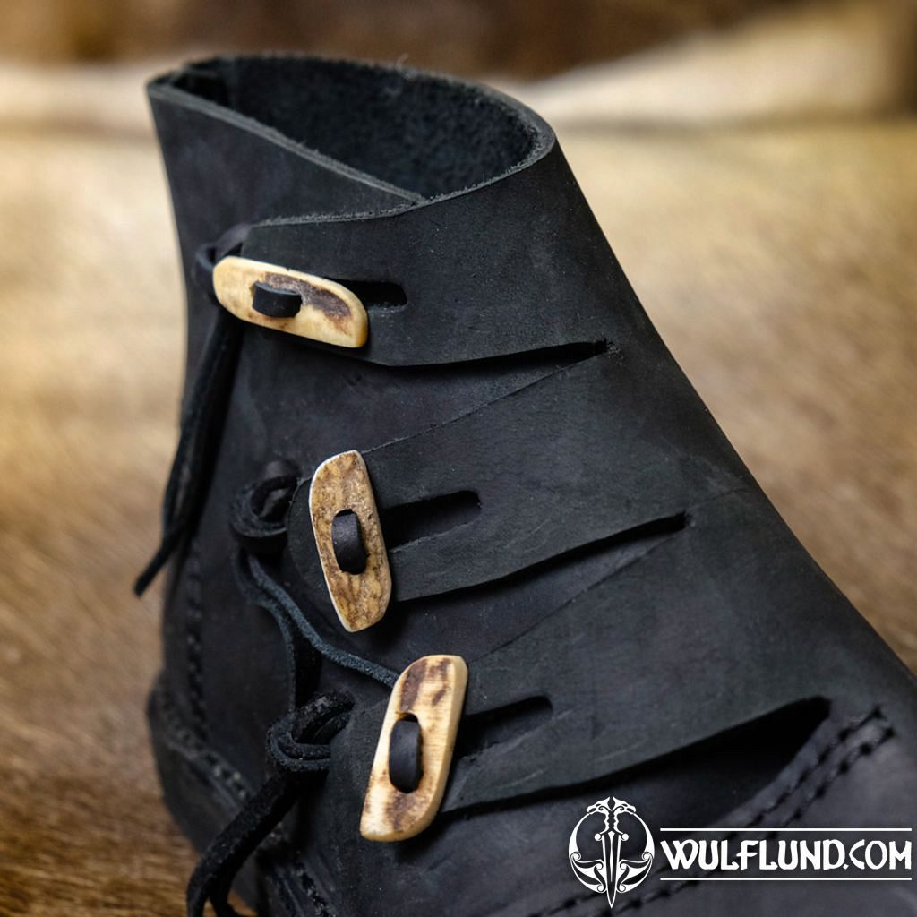 VIKING SHOES - Hedeby, black viking, slavic boots footwear, Shoes, Costumes  - wulflund.com