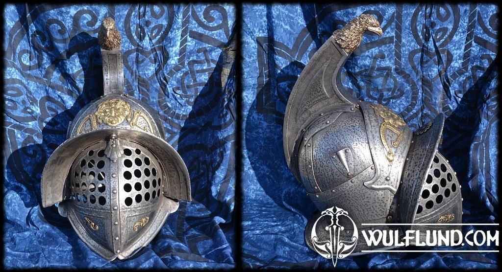 Gladiator Helmet, eagle and medusa - wulflund.com
