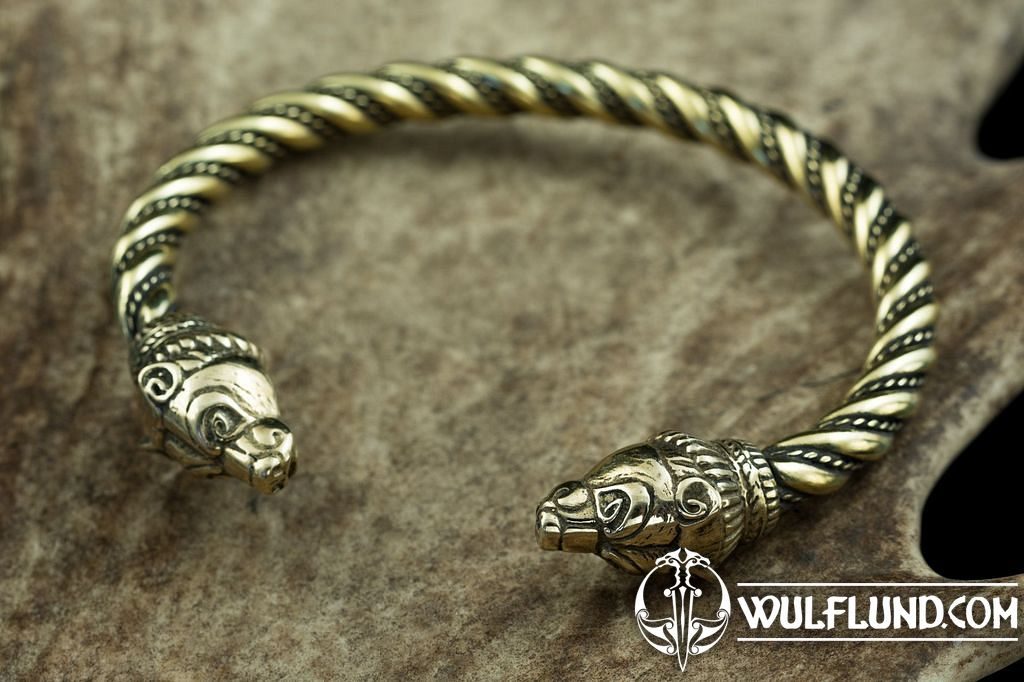 BERSERKER, ours, bracelet, laiton Naav Viking, slaves, bracelets celtiques  - Bronze Bronze - Bijoux, Bijouterie - wulflund.com