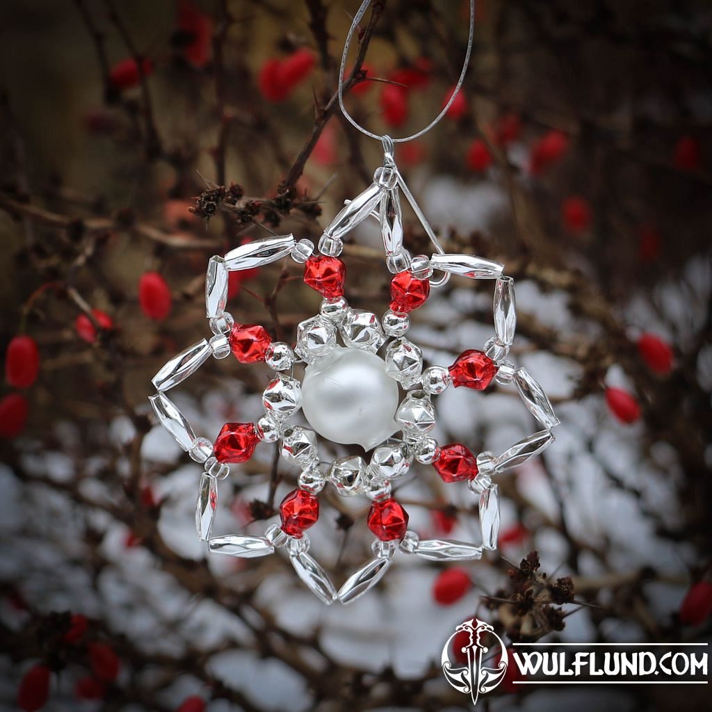ARCTIC STAR, Yule Decoration from Bohemia vánoční ozdoby Yule decorations,  Glass Beads - wulflund.com
