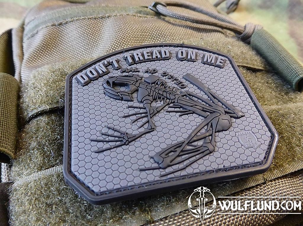 DON´T TREAD ON ME FROG, 3D blackops velcro patch military patches Clothing  - Outdoor, Bushcraft We make history come alive!
