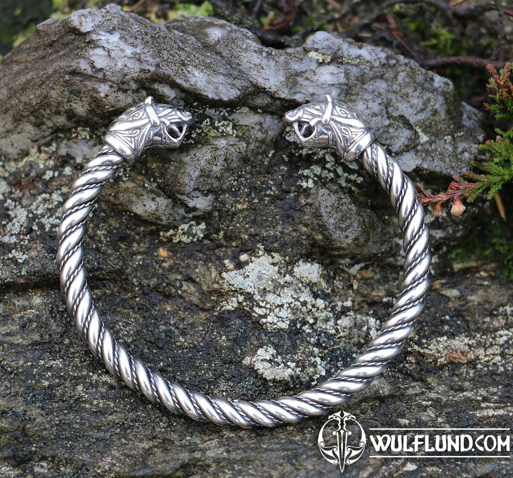FLÓKI, Viking Silver Bracelet by Wulflund - wulflund.com