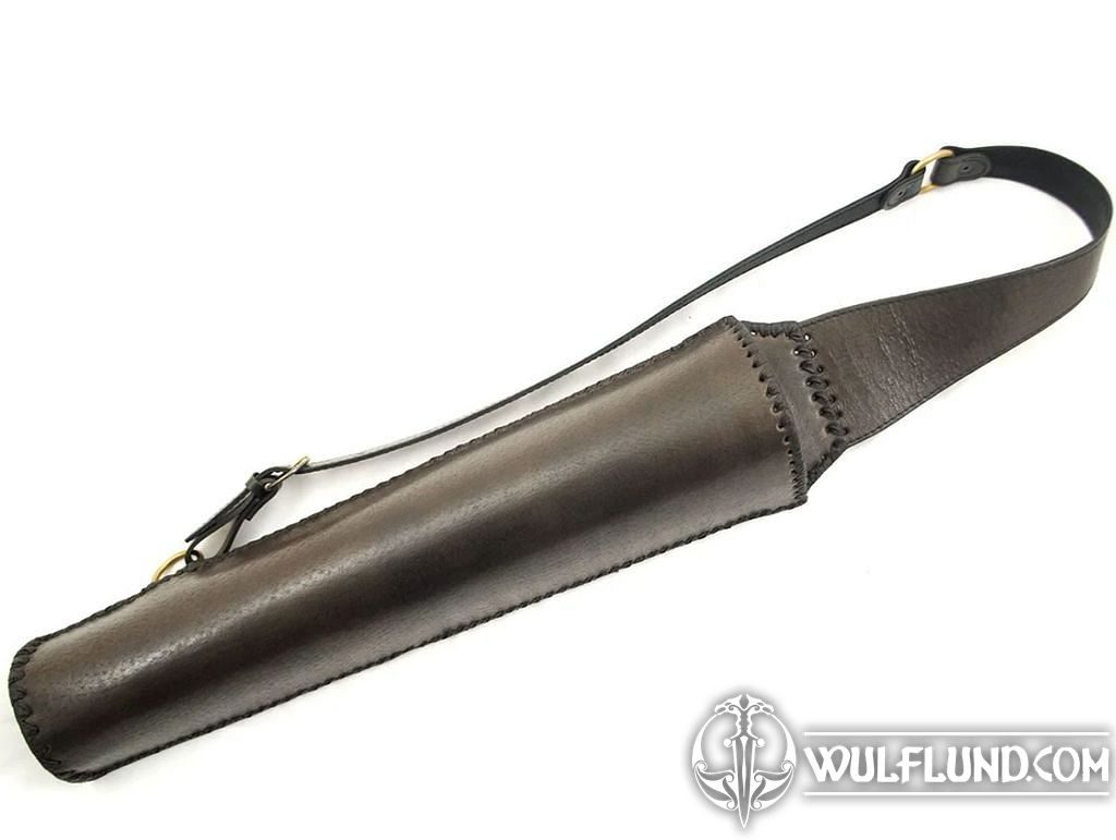 Carquois En Cuir Gaufré Black Widow - Brun - Modèle Veuve Noire