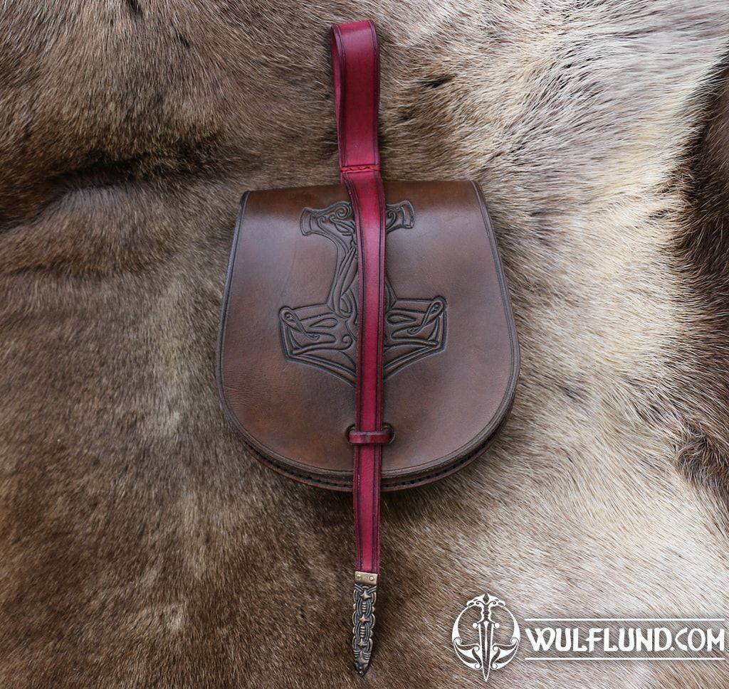 MJÖLLNIR, Viking Leather Bag bags, sporrans Leather Products - wulflund.com