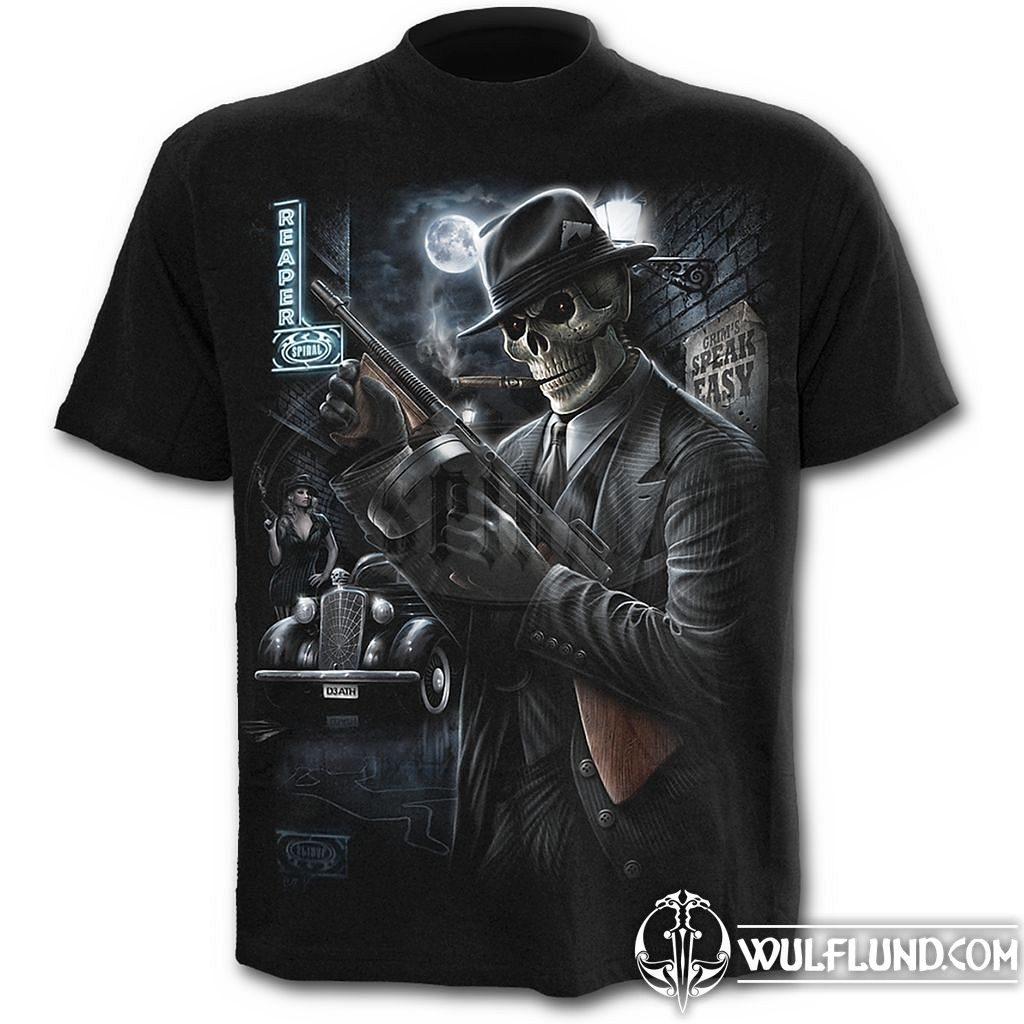 GANGSTER - T-Shirt Black men's t-shirts, Spiral Direct Spiral Direct - rock  fashion, T-shirts, Boots - wulflund.com