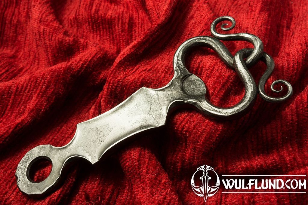 Iron bottle opener w/ cane