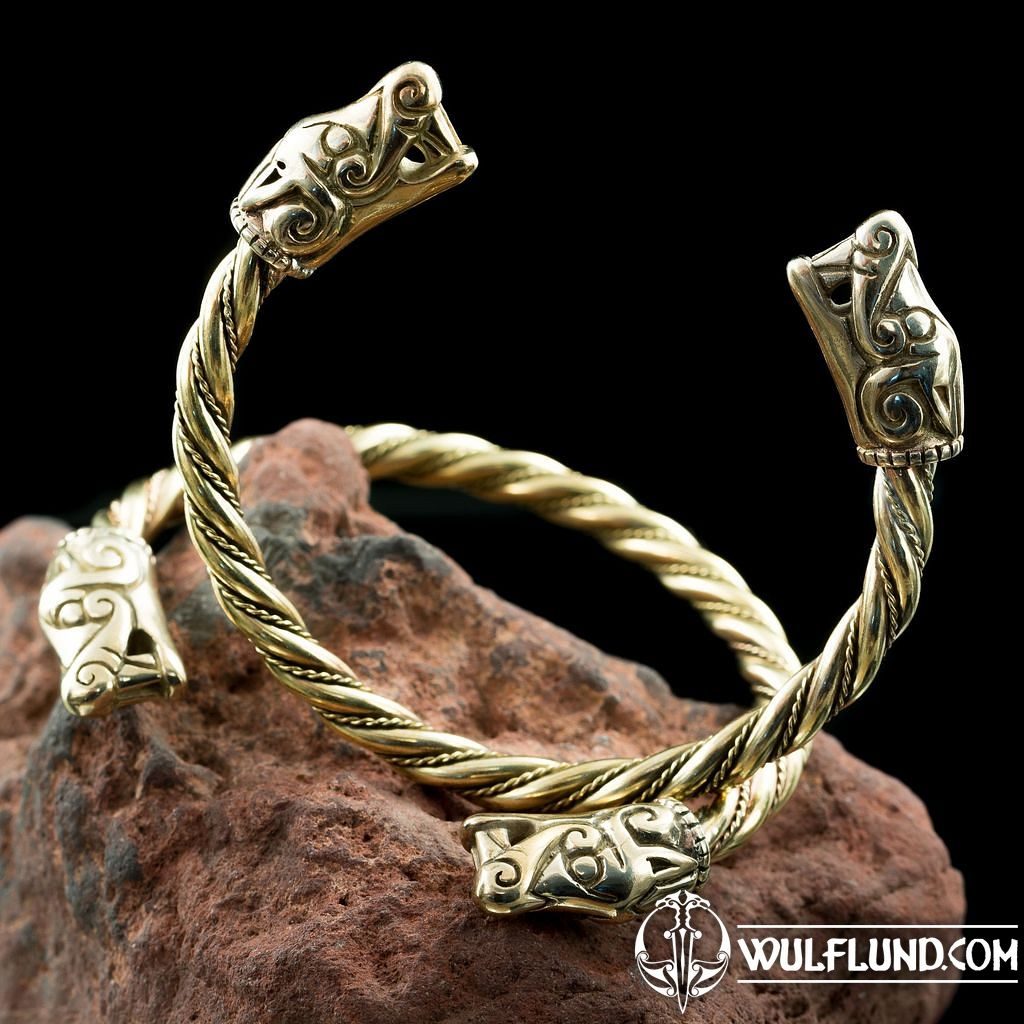 VIKING WOLF, bracelet from Burg, Sweden, bronze Naav bronze historical  jewels Jewellery - wulflund.com