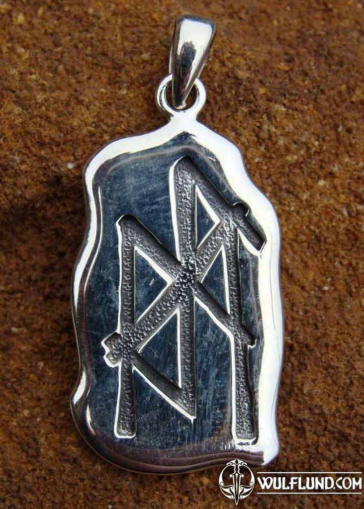 Silver Chain Runes POWER, silver bind rune pendant, Ag 925 jewellery and pendants Magic ...