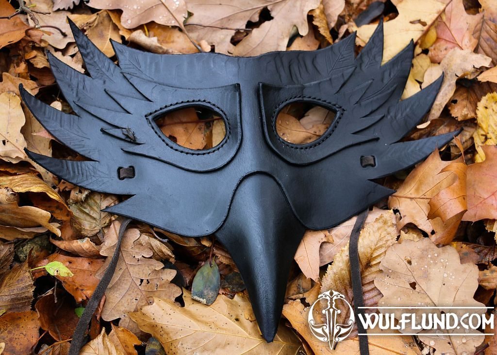 CROW - Deer, Shaman leather mask leather masks Leather Products -  wulflund.com