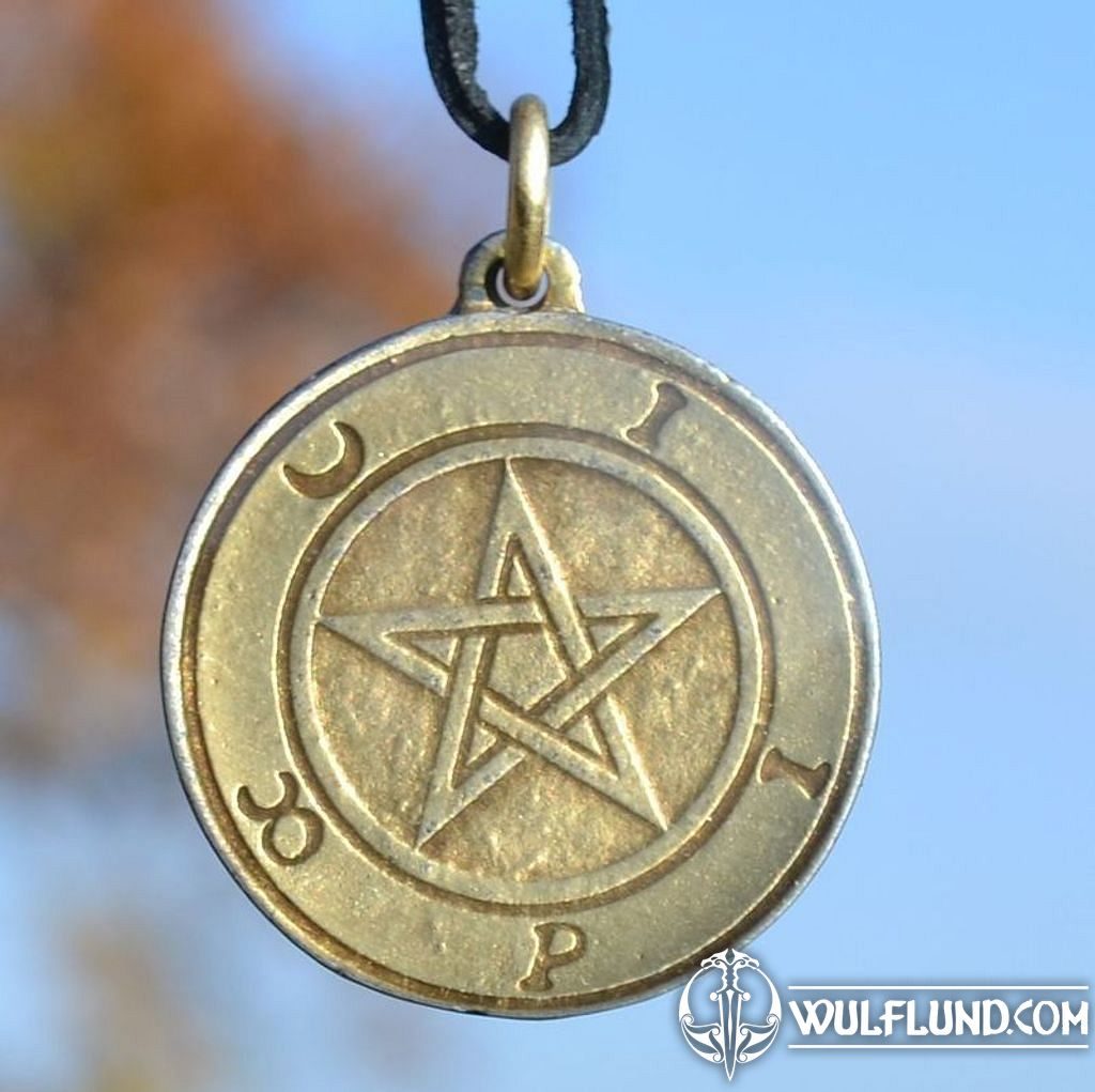 Design set of magic seals with pentagram and - Stock