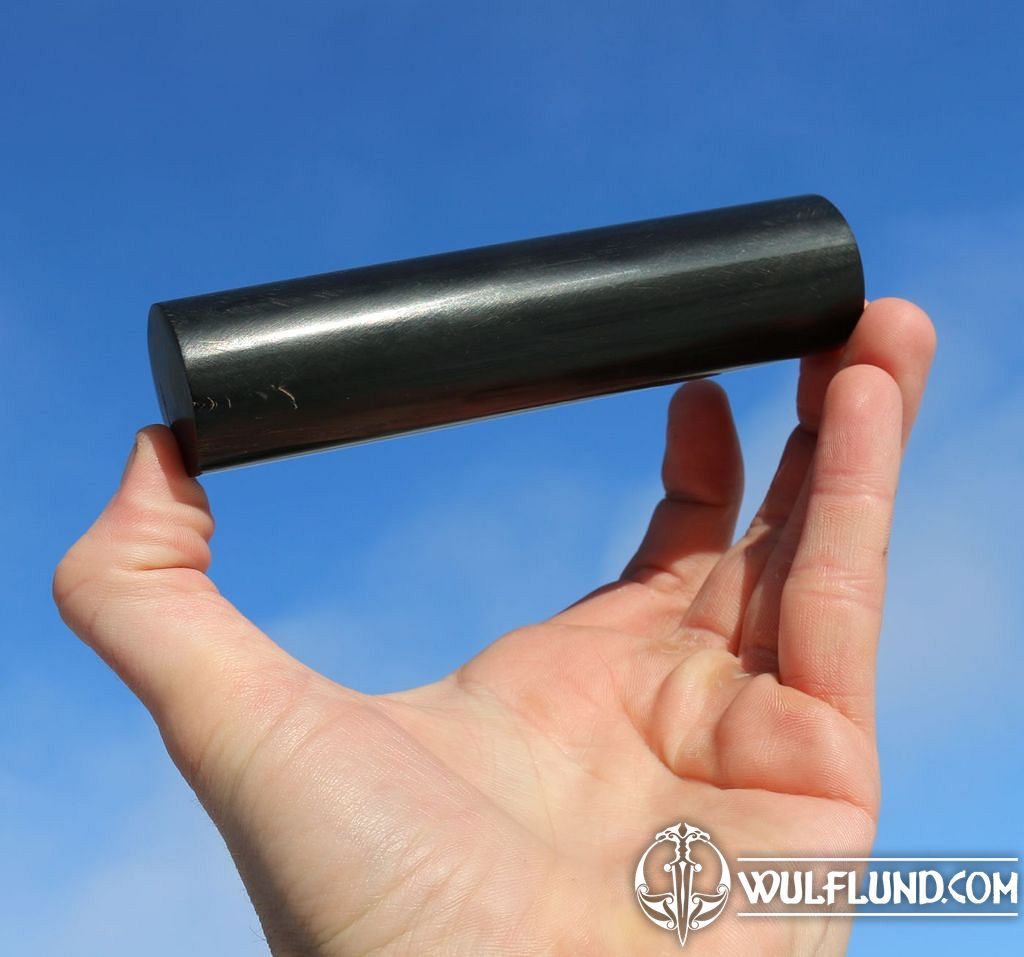 BUFFALO HORN BLACK ROLL 127 X 32 mm Matériel pour poignées de couteau  řemeslné potřeby, ochranné pomůcky - wulflund.com