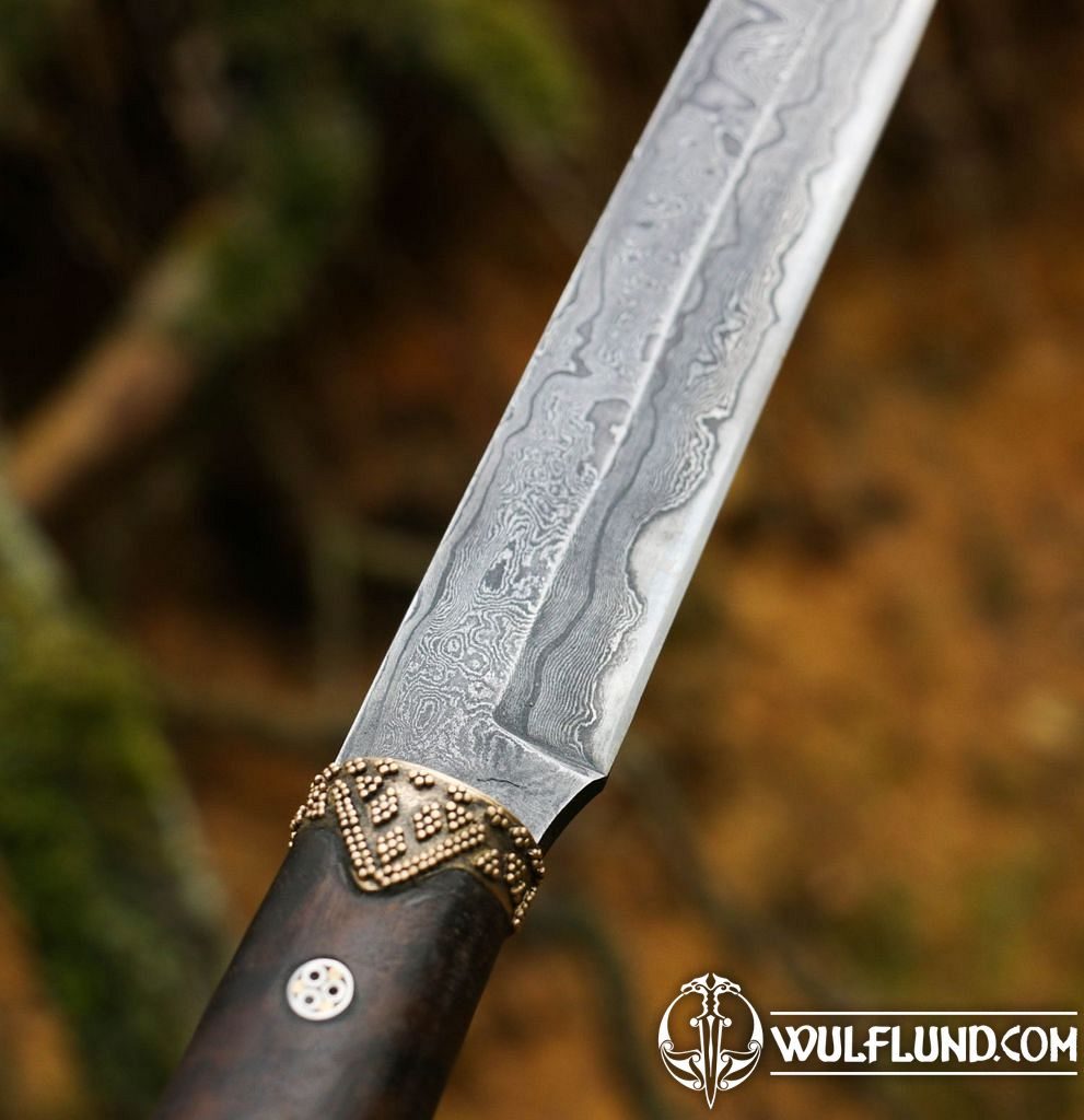 Couteau Viking à lame damassée
