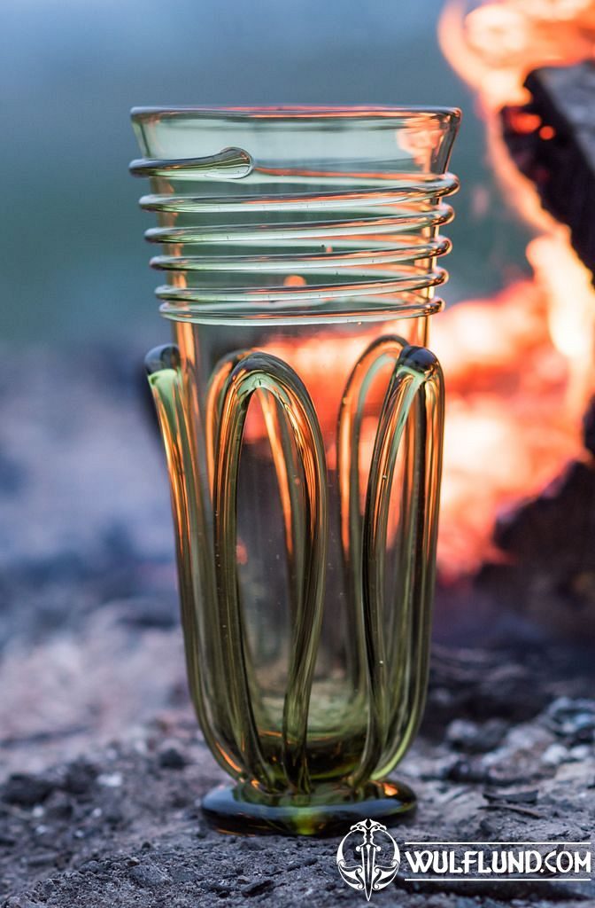 Replica of a Viking glass goblet found in Birka, Sweden. 