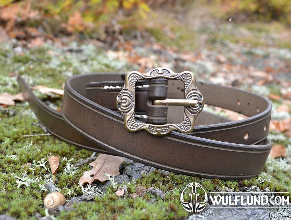 RENAISSANCE LEATHER BELT, brown belts Leather Products - wulflund.com