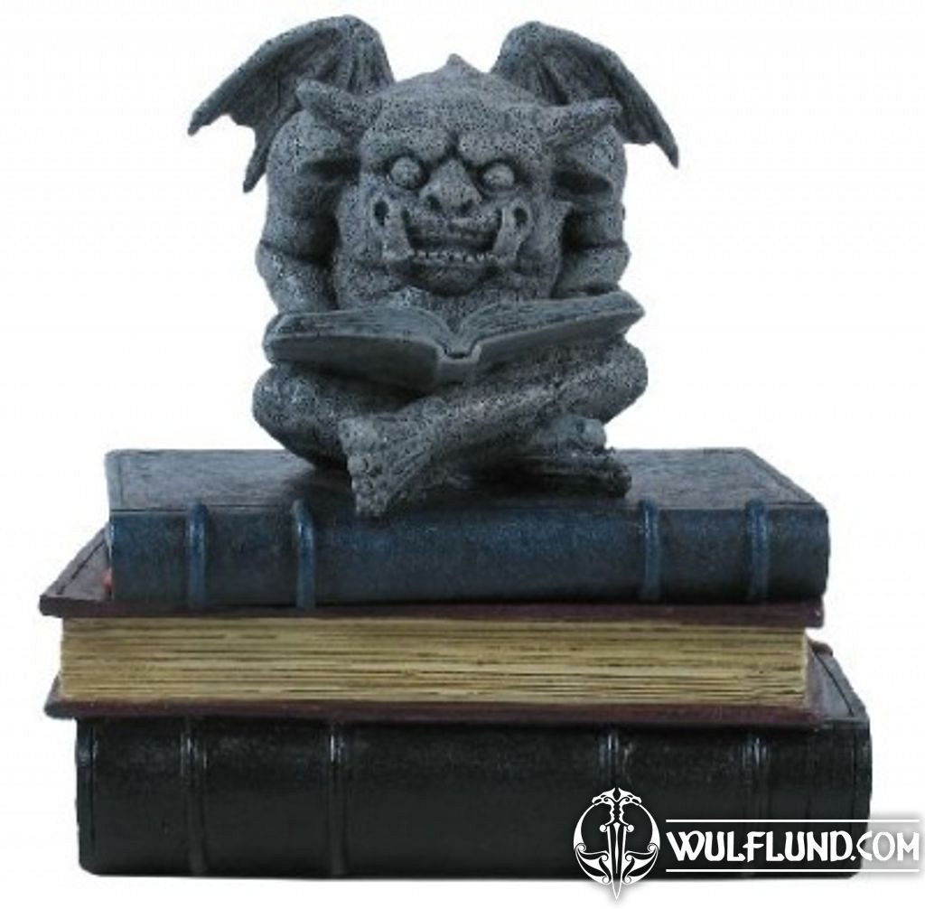 GARGOYLE IS READING, box boxes, pencil cases Pagan decorations We make