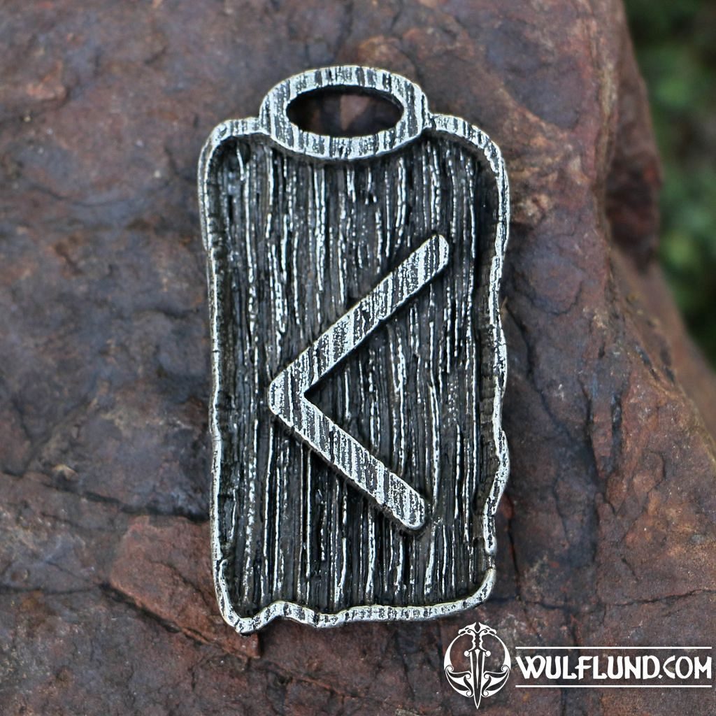 KENAZ Rune Pendant, zinc Drakkaria Rune bijoux par catégorie