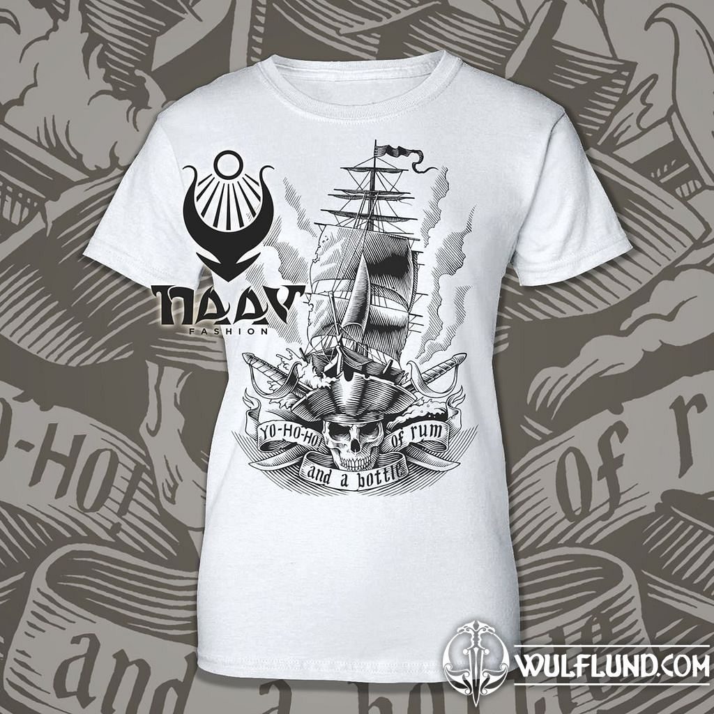 YO-HO-HO! And a Bottle of Rum - Pirate T-shirt for women Naav Pagan T-Shirts  Naav fashion T-shirts, Boots 