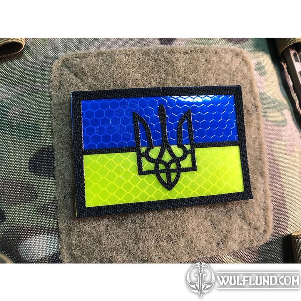 Ukraine flag patch, laser cut, reflective foil, two-colored military patches  CLOTHING - Military, Law Enforcement and Outdoor, Torrin - wulflund.com