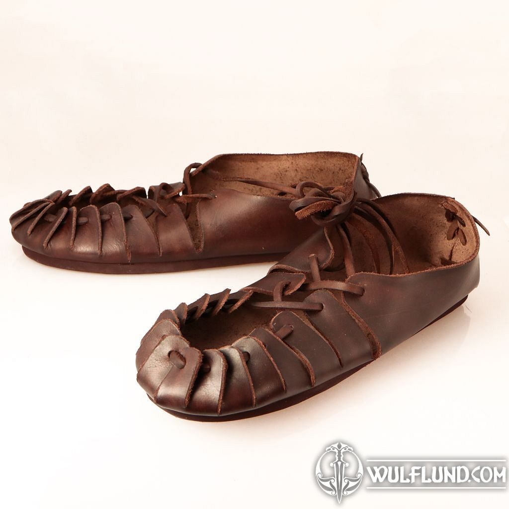 Celtic Leather Shoes ancient boots footwear, Shoes, Costumes - wulflund.com