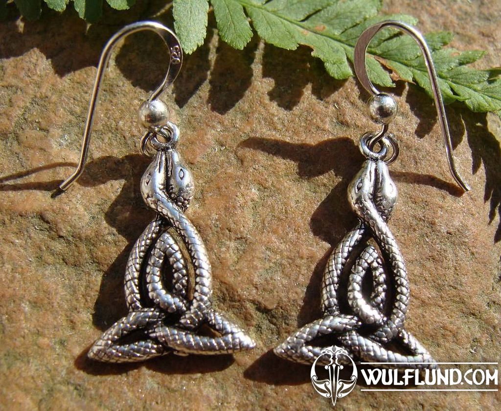 CELTIC SNAKES, silver earrings, Ag 925 - wulflund.com