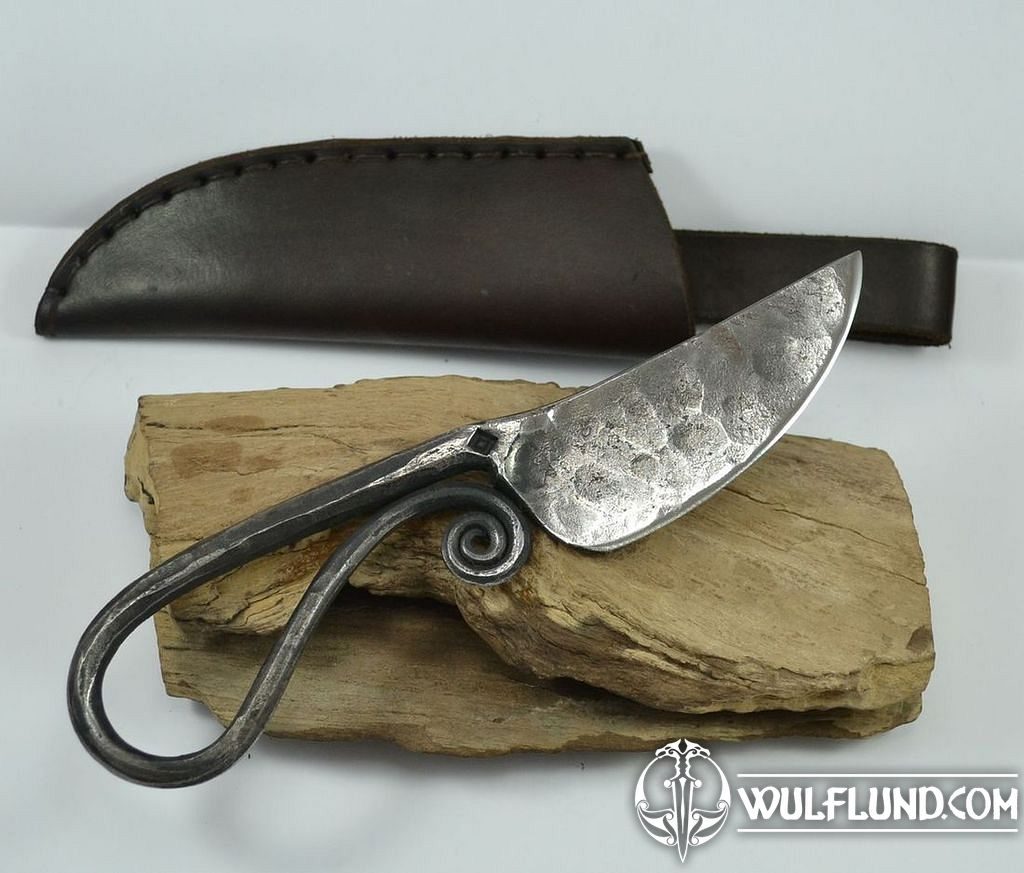 ✓ Authentique couteau viking avec étui en cuir véritable