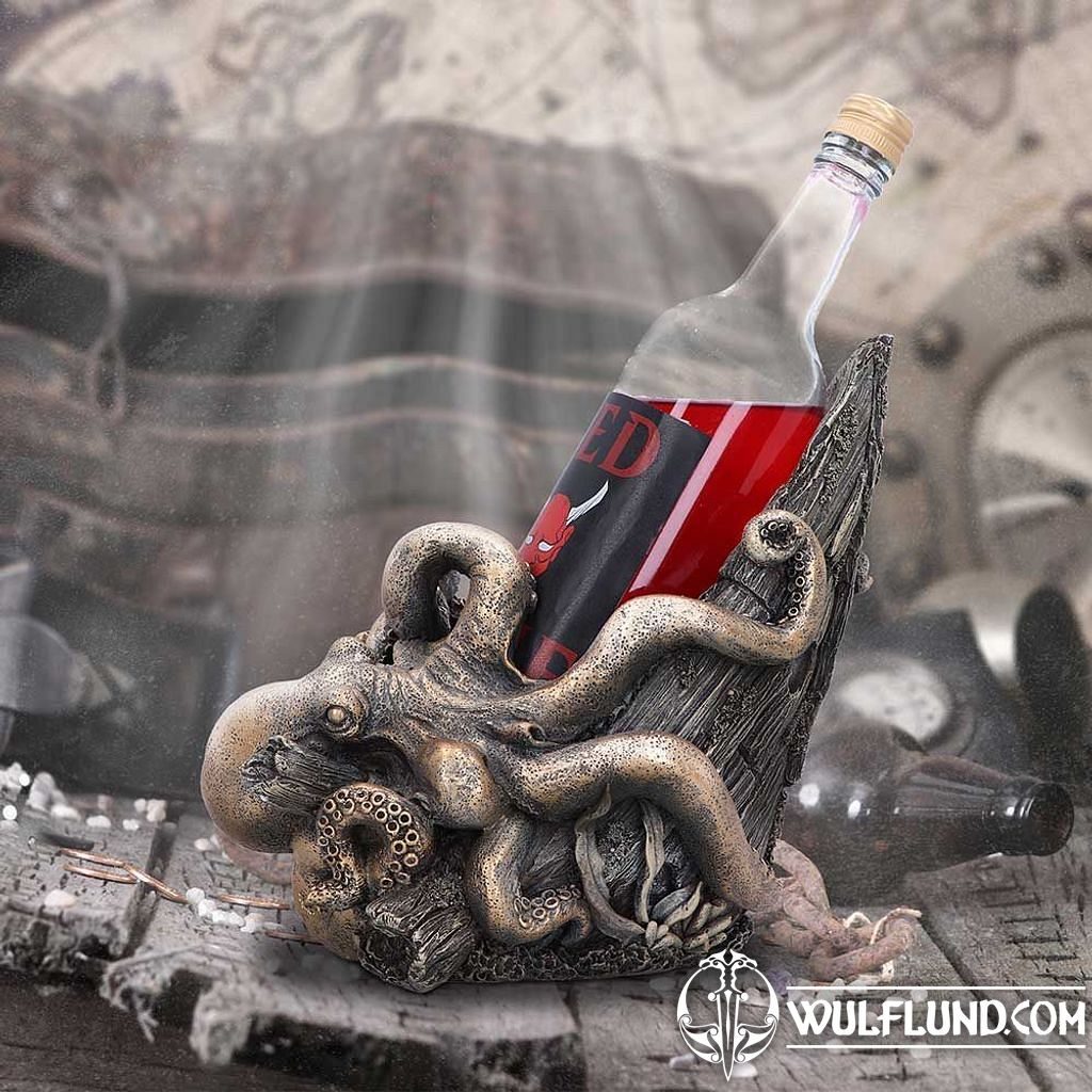 Release the Kraken Wine Bottle Holder 25.8cm figures, lamps, cups Pagan  decorations 
