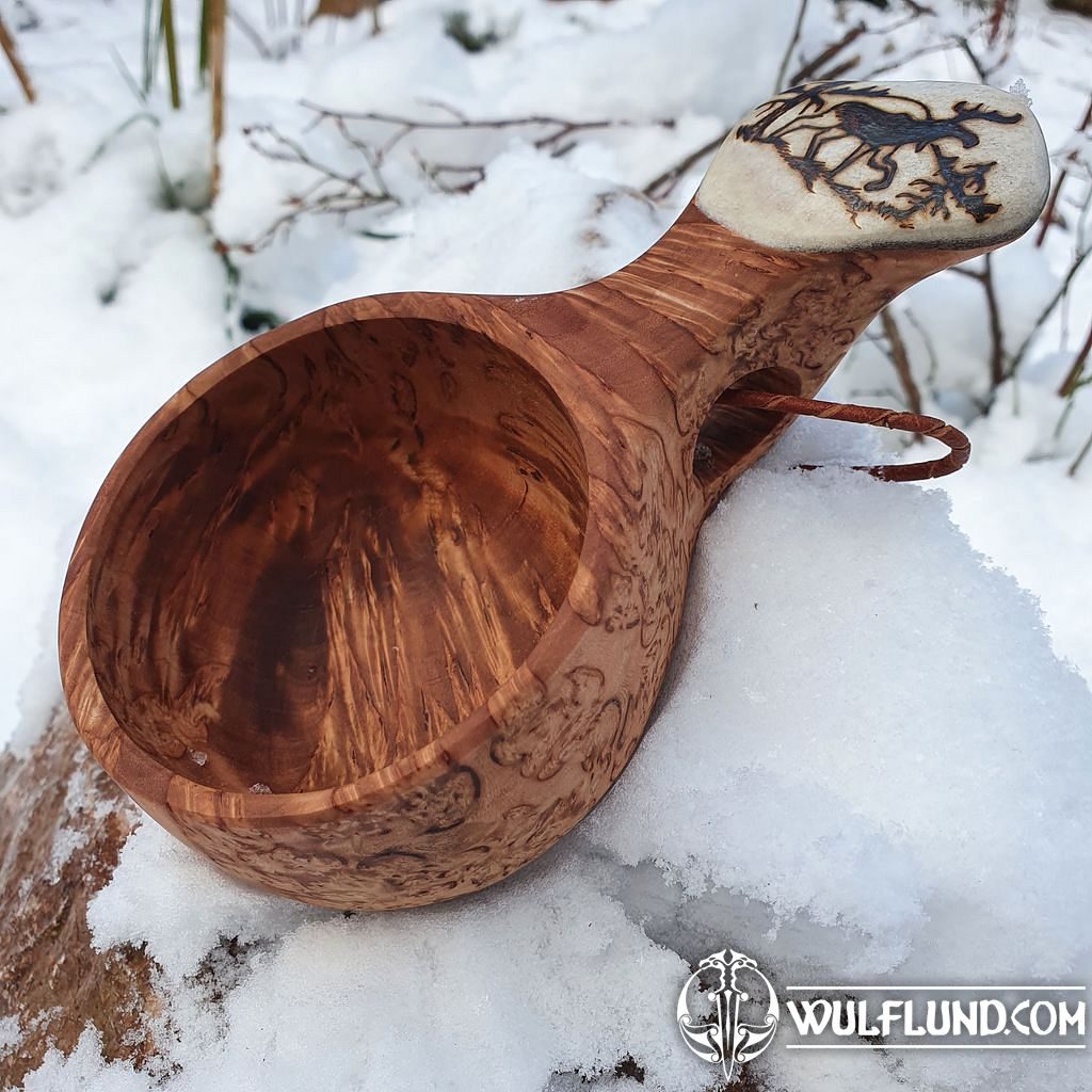 HIRVI Kuksa, birch bowl from Lapland dishes, spoons, cooperage Wood We make  history come alive!