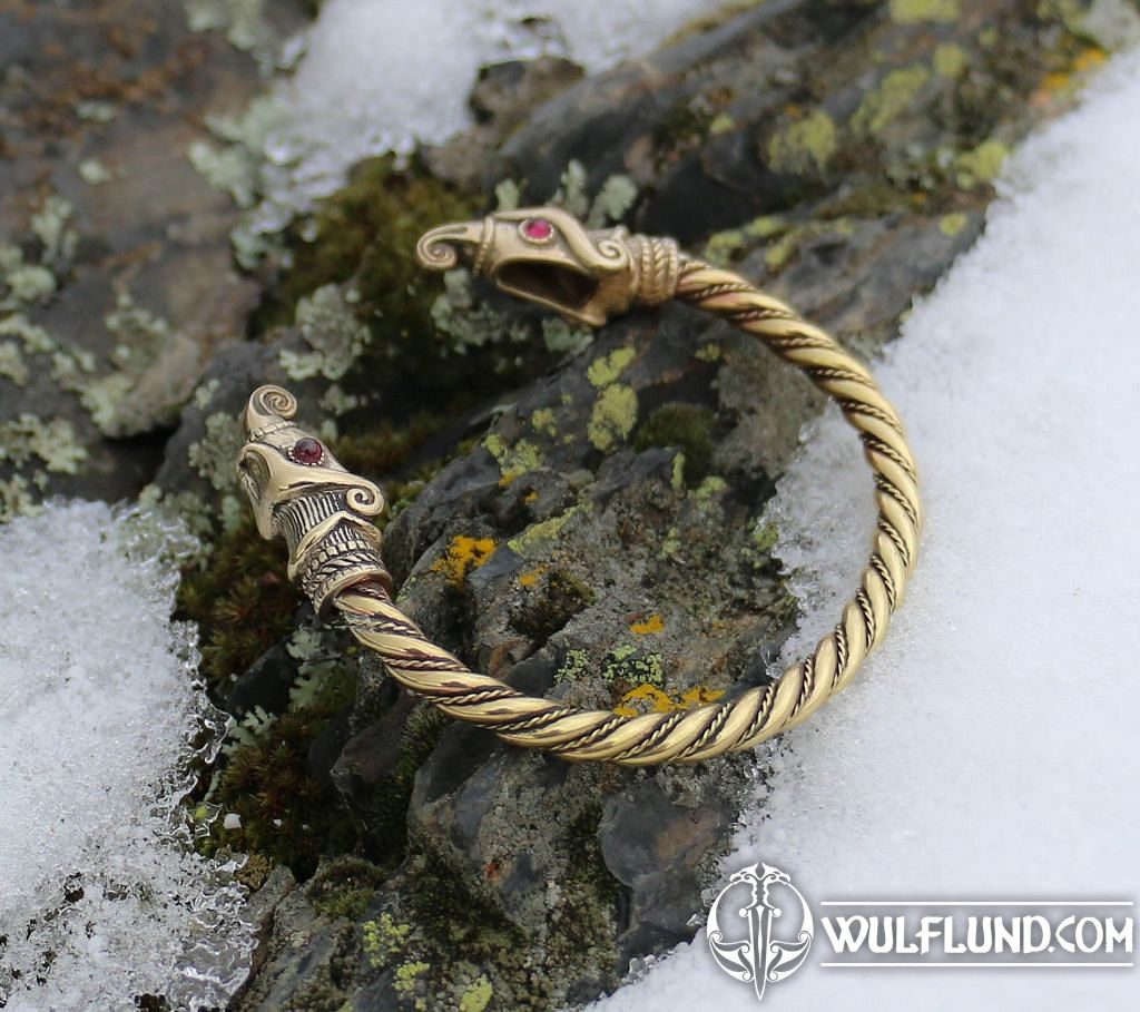 Huginn and Muninn, Viking Bracelet, brass Naav Viking, Slavic, Celtic  bracelets - Bronze and Brass bronze and brass replicas - jewellery,  Jewellery - wulflund.com