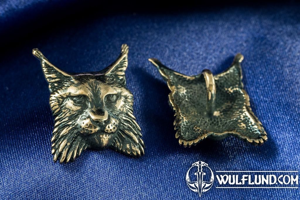 Luchs - Anhänger, Bronze Tiere Anhänger Amulette, Talismane aus Zinn