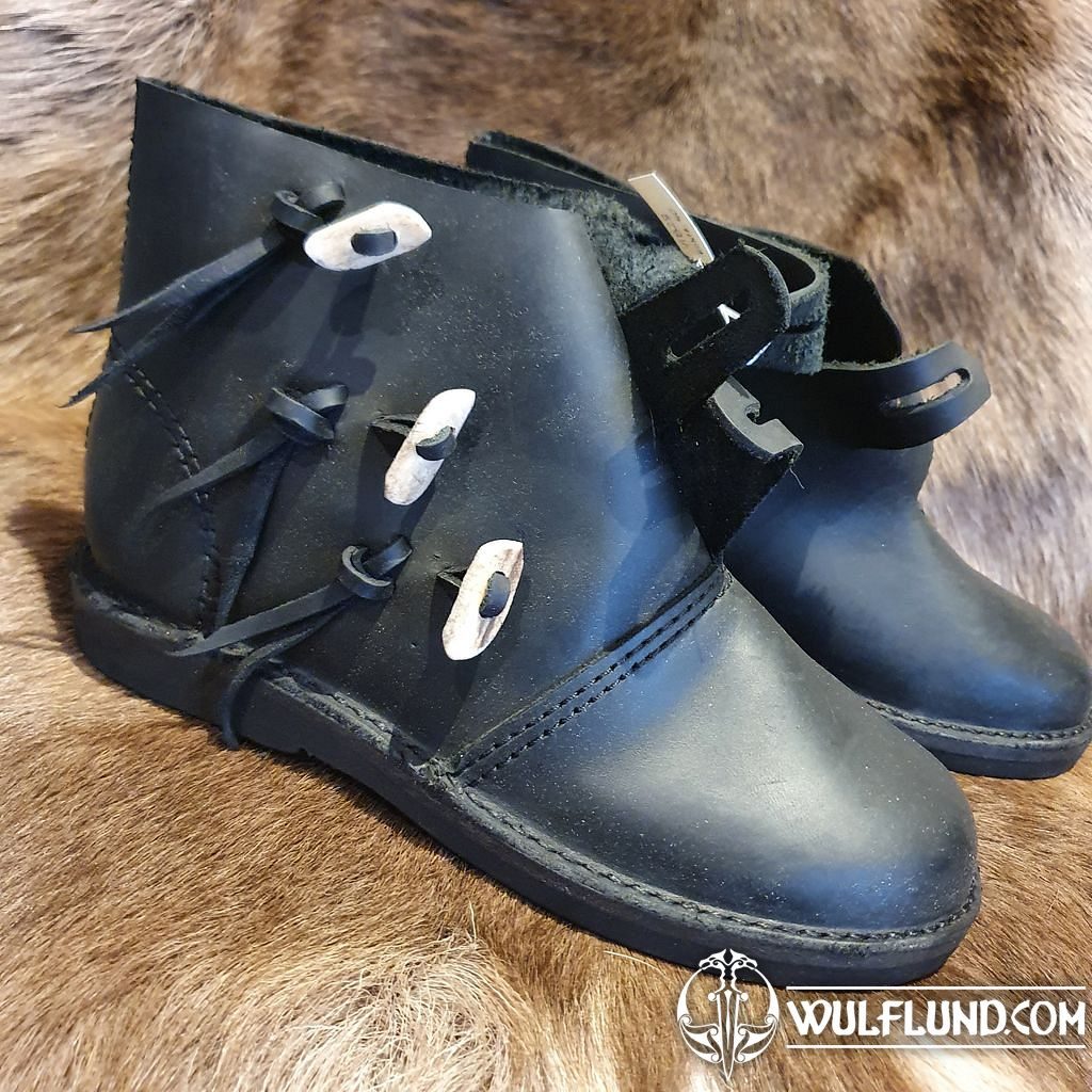 VIKING SHOES - Hedeby, black EU - size 40 viking, slavic boots footwear,  Shoes, Costumes - wulflund.com