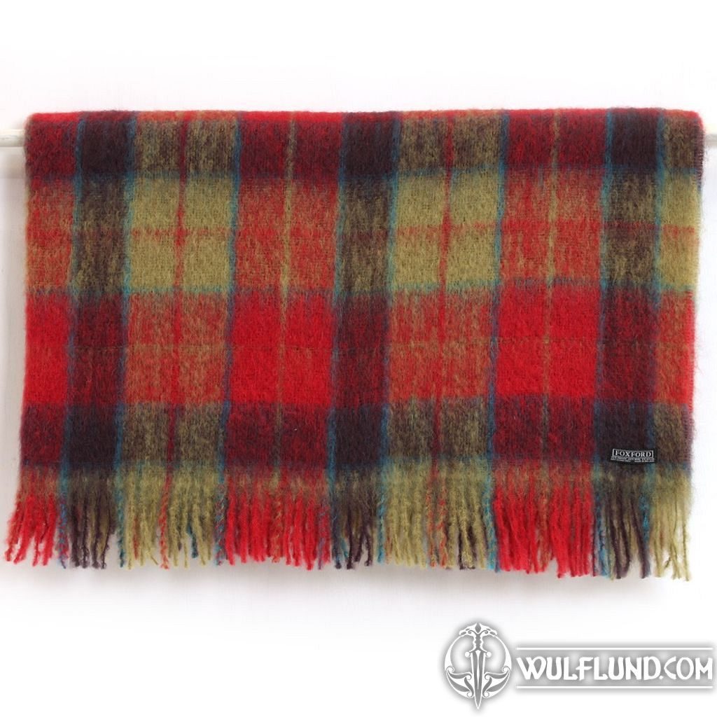 Foxford Wollen Mills Traditional Irish Wool Tartan Scarf