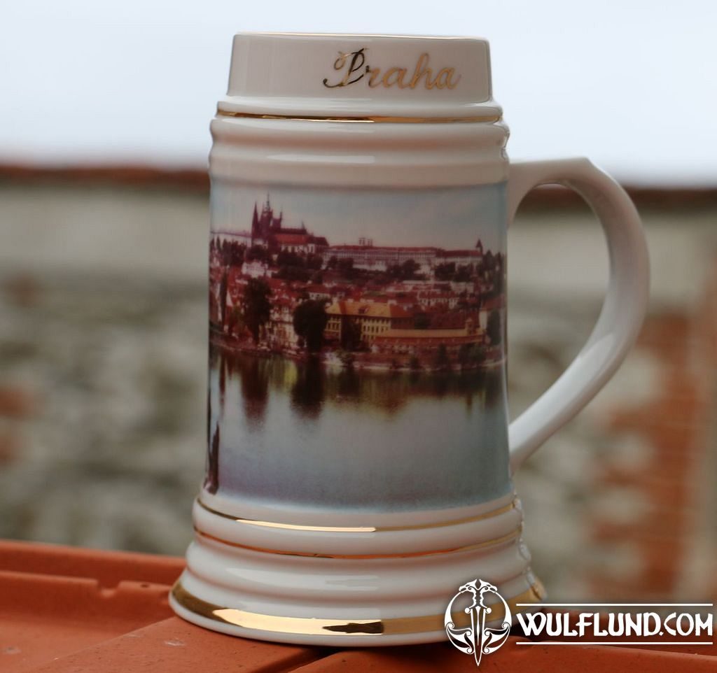 BEER TANKARD, PRAGUE 0.5 l, porcelain porcelain mugs rustic ceramics,  Ceramics, Glass - wulflund.com