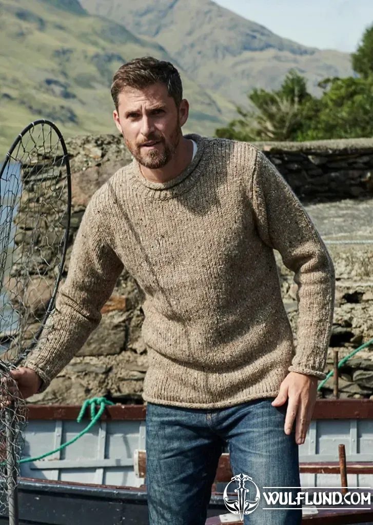 thumbnail image 2 of Men’s Terranova Color Block Cable Knit Crew Neck Sweater – S To XXL, Long Sleeve, Black 2 of 5