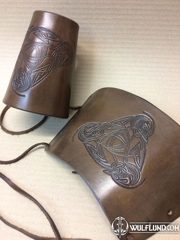 VIKING, leather bracers - pair Leather Armour/Gloves Armour Helmets,  Shields We make history come alive!