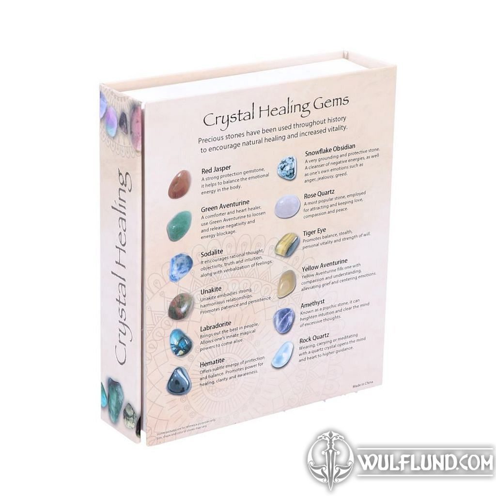 Crystal Healing Set of 12 Stones promoting spiritual wellness 
