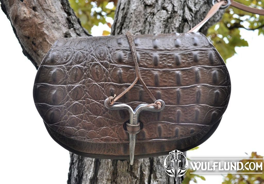DRAGON SKIN, leather bag with forged needle bags, sporrans Leather Products  - wulflund.com