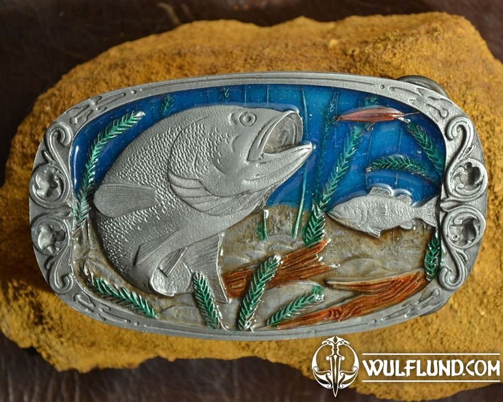 FISH, fishing belt buckle custom made belts Leather Products We