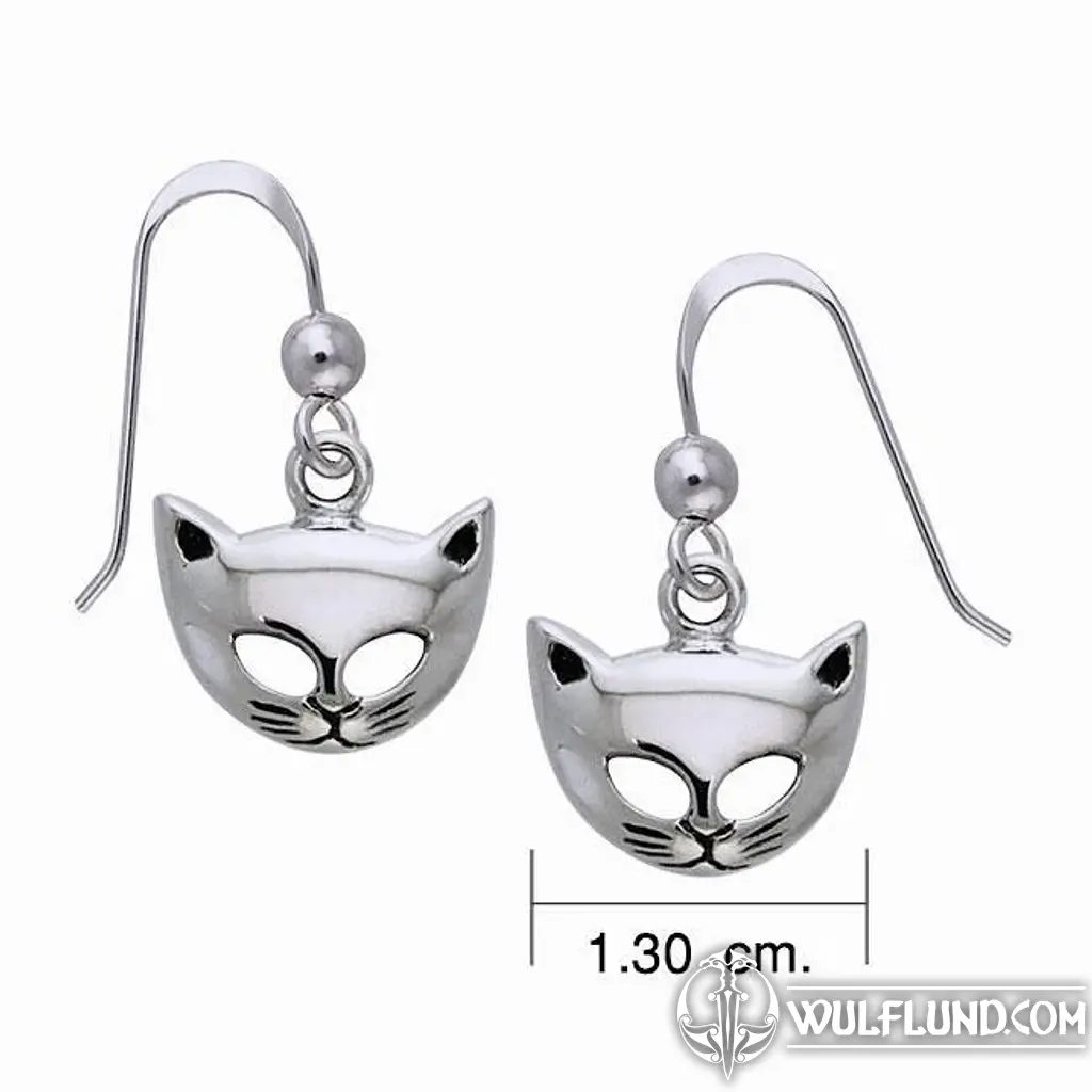 Cat Mask with Metal Ears Silver