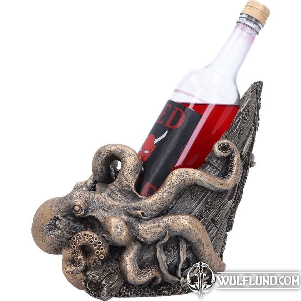 Release the Kraken Wine Bottle Holder 25.8cm figures, lamps, cups Pagan  decorations 