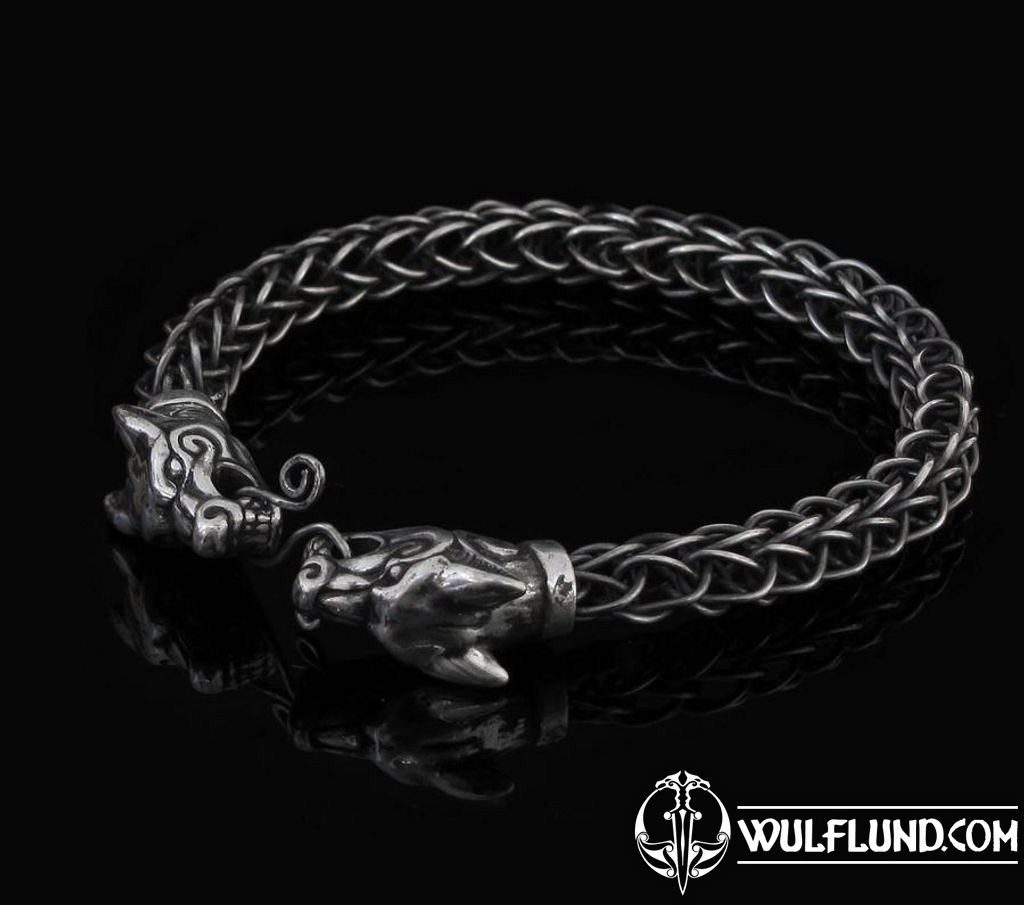Viking Armband Wolf Fenris Armreif Wikinger Thor Hammer Folkloreschmuck 