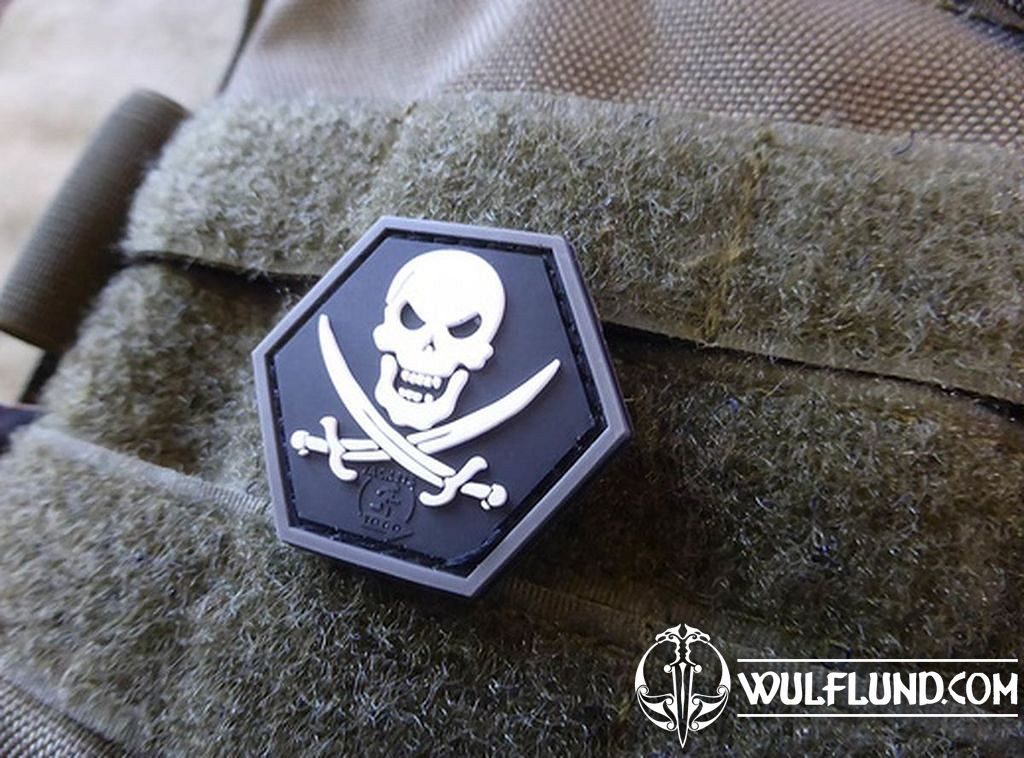 NO FEAR PIRATE HEXAGON, 3D velcro patch military patches CLOTHING ...