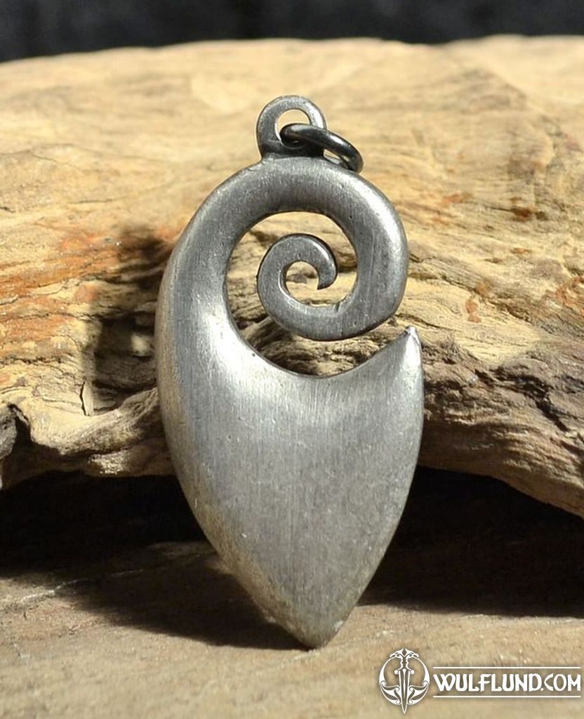 MAORI PENDANT, spiral, tin necklace - wulflund.com